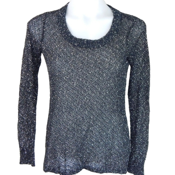 Eileen Fisher Sheer Speckled Knit Top - Picture 1 of 3